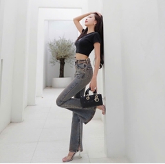 Túi Di DJoy Da Lì Khóa Vàng Size 22cm có 2 hộp