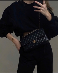 Túi Xách X Classic Da Trơn Khóa Vàng Size 25cm Có 2 hộp
