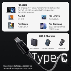 Cáp Sạc Nhanh Voltme Powerlink Vizo | C to C 140w, 120cm 