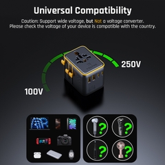 Bộ chuyển đổi 7in1 Voltme TC65W (7 cổng sạc, GaN) 