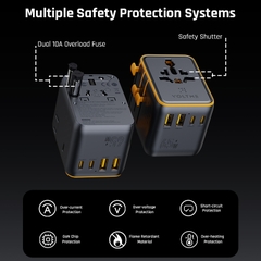 Bộ chuyển đổi 7in1 Voltme TC65W (7 cổng sạc, GaN) 