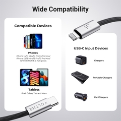 Cáp Sạc Nhanh Voltme Powerlink iVox TypeC to Lightning 27w, 100cm cap-sac-nhanh-voltme-powerlink-ivox-typec-to-lightning-27w-bao-hanh-24-thang