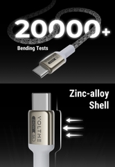 Cáp Sạc Nhanh Voltme PowerLink Pixel | Type-C to Type-C 240w, 120cm cap-sac-nhanh-voltme-powerlink-pixel-type-c-to-type-c-240w-voltmevietnam-mau-xam