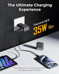 Bộ Sạc Nhanh Đa Năng Voltme Vito Go EzTravel Travel Adapter 35W (USB + Type C) 