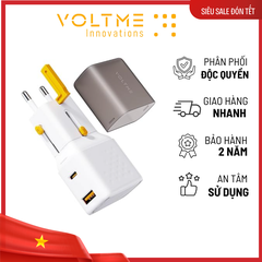 Bộ Sạc Nhanh Đa Năng Voltme Vito Go EzTravel Travel Adapter 35W (USB + Type C) 
