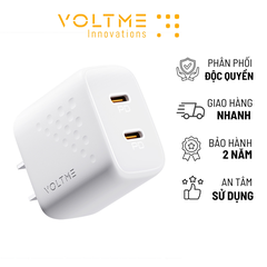 Cốc Sạc Nhanh Voltme Revo 35W Duo Lite - Cốc sạc nhanh 2 cổng USB-C 