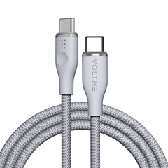 Cáp Sạc Nhanh Powerlink Rugg Type C to Type C 3.3f (3A) voltme-cap-sac-nhanh-voltme-powerlink-rugg-ctc-3-3f-3a-voltmevietnam.vn-mau-xam