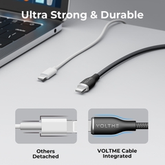 Cáp Sạc Nhanh Voltme Powerlink Rugg Type-C to Lightning 4.0f (3A) 