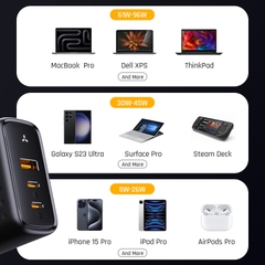 Cốc Sạc Nhanh Voltme 3in1 Revo 100W GaN3, Power Delivery 3.0 (2 Type-C, 1 USB) voltme-coc-sac-nhanh-voltme-3in1-revo-100w-gan3-power-delivery-3-0-2-type-c-1-usb-voltmevietnam