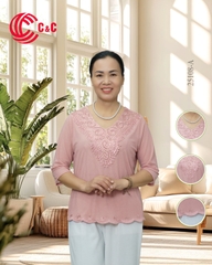 25108 - Cổ Tim Đắp Ren Thêu Họa Tiết Đính Hạt Đá Lớn Lấp Lánh