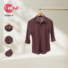 17501 - Vải Thun Họa Tiết Kẻ Sọc Nhỏ