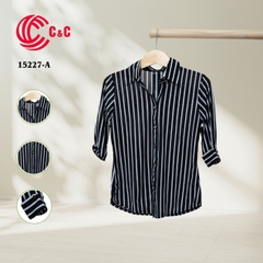 15527 - Vải Thun Họa Tiết Kẻ Sọc