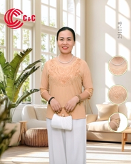 25107 - Cổ Đa Giác Đắp Ren Thêu Hoa Đăng Lá Đính Đá 9 Màu Độc Đáo