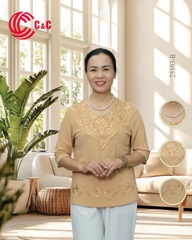 25103 - Cổ Ren Thêu Hoa Văn Tinh Xảo Đính Đá Thủy Tinh