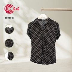 15558 - Vải Thun Họa Tiết Ô Vuông