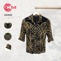 23259 - Họa Tiết Hình Đan Chéo Thêu Ren Đính Đá 4 Màu