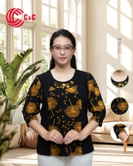 25156 - Phối Vải Thêu Hoa In Họa Tiết Bồ Công Anh