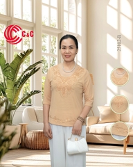 25102 - Cổ Đắp Ren Thêu Phong Cách Hoa Văn Cổ Điển