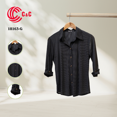 18163 - Vải Lưới Họa Tiết Sọc Dọc Nhỏ 3 Màu