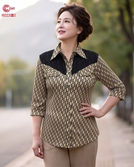23083 - Họa Tiết Mê Cung Hình Học Trừu Tượng 4 Màu