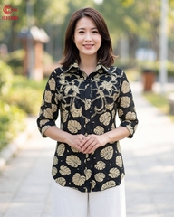 23234 - Họa Tiết Lá Phối Thêu Ren Đính Đá Thủy Tinh
