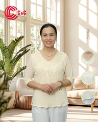 25108 - Cổ Tim Đắp Ren Thêu Họa Tiết Đính Hạt Đá Lớn Lấp Lánh