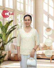 25102 - Cổ Đắp Ren Thêu Phong Cách Hoa Văn Cổ Điển