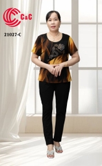 21027 - Áo Họa Tiết Đính Đá Thủy Tinh