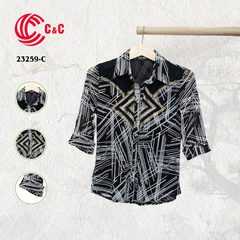 23259 - Họa Tiết Hình Đan Chéo Thêu Ren Đính Đá 4 Màu