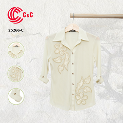 23266 - Vải Lưới Kim Tuyến Phối Thêu Ren Đính Đá 6 Màu