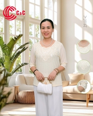 25107 - Cổ Đa Giác Đắp Ren Thêu Hoa Đăng Lá Đính Đá 9 Màu Độc Đáo