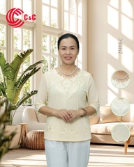 25103 - Cổ Ren Thêu Hoa Văn Tinh Xảo Đính Đá Thủy Tinh