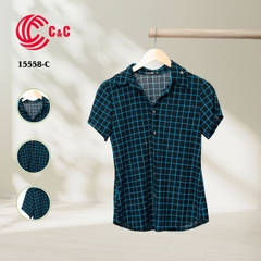 15558 - Vải Thun Họa Tiết Ô Vuông