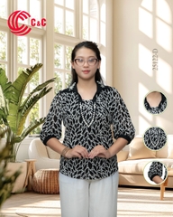 25122 - In Họa Tiết Thêu Ánh Kim Thanh Lịch Tinh Tế