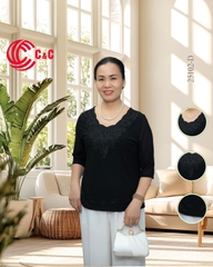 25102 - Cổ Đắp Ren Thêu Phong Cách Hoa Văn Cổ Điển