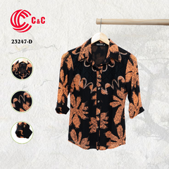 23247 - Họa Tiết Hoa Cách Điệu Thêu Ren Đính Đá 4 Màu