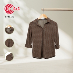 17501 - Vải Thun Họa Tiết Kẻ Sọc Nhỏ