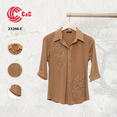 23266 - Vải Lưới Kim Tuyến Phối Thêu Ren Đính Đá 6 Màu