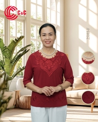 25103 - Cổ Ren Thêu Hoa Văn Tinh Xảo Đính Đá Thủy Tinh