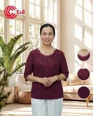 25103 - Cổ Ren Thêu Hoa Văn Tinh Xảo Đính Đá Thủy Tinh