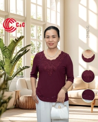 25102 - Cổ Đắp Ren Thêu Phong Cách Hoa Văn Cổ Điển