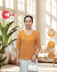 25102 - Cổ Đắp Ren Thêu Phong Cách Hoa Văn Cổ Điển