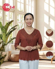 25108 - Cổ Tim Đắp Ren Thêu Họa Tiết Đính Hạt Đá Lớn Lấp Lánh