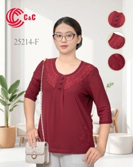 25214 - Cổ Áo Đắp Ren Đính Đá Tinh Xảo Duyên Dáng