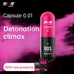 Bao cao su DryWell PU 001 Numbness Orgasm – Siêu mỏng 001 tăng cảm giác nữ – Vỉ 3 viên