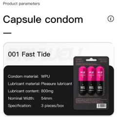 Bao cao su DryWell PU 001 Numbness Orgasm – Siêu mỏng 001 tăng cảm giác nữ – Vỉ 3 viên