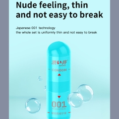 Bao Cao Su Drywell PU 001 Nude & Thin – Siêu Mỏng 001, Cảm Giác Chân Thật – Vỉ 3 Cái