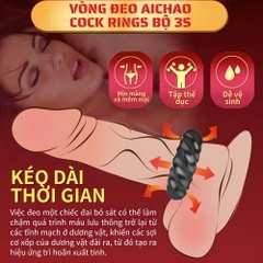 Vòng đeo dương vật Aichao Cock Ring Bộ 3s