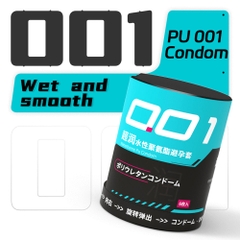 Bao cao su DryWell PU 001 Ultimate Lubrication - Siêu mỏng 001 - Trơn mượt tối đa - Hộp 6 viên