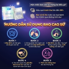 Bao cao su Durex Invisible siêu mỏng hộp 3 chiếc